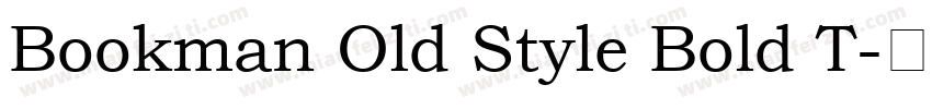 Bookman Old Style Bold T字体转换